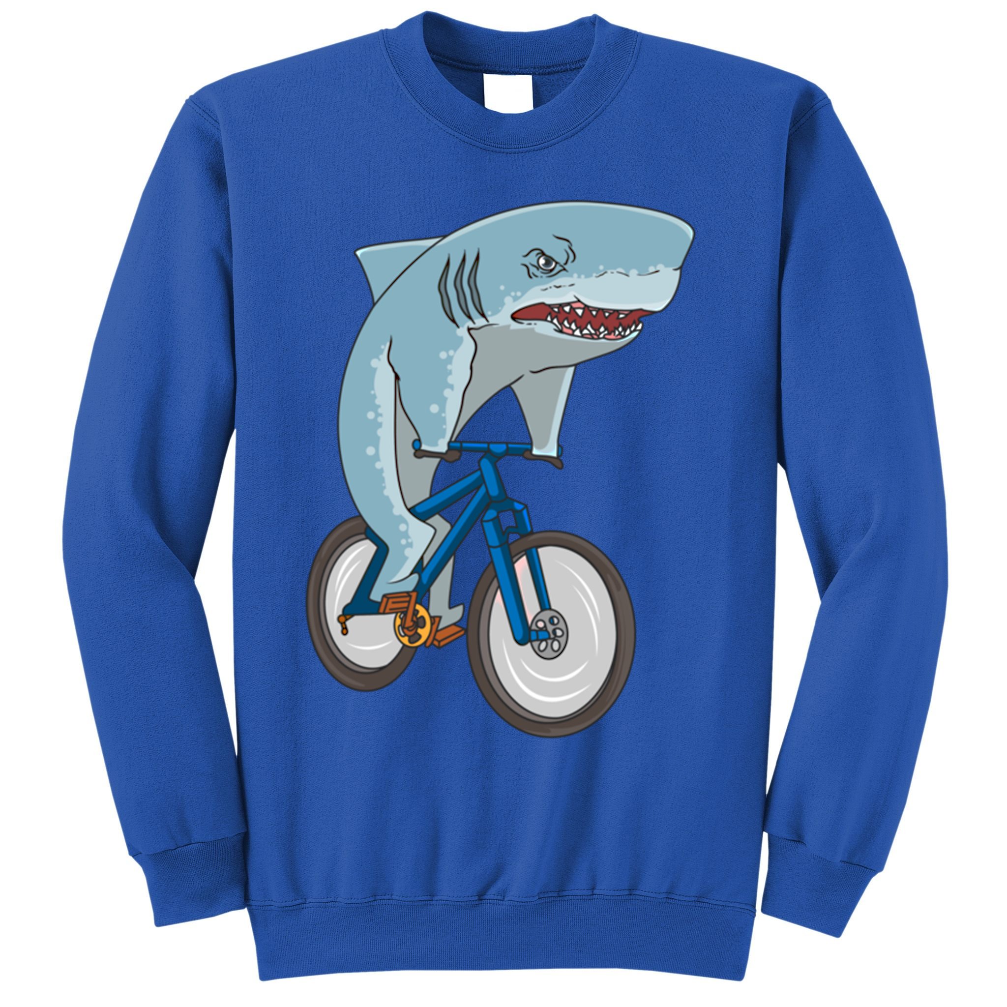 A Shark On A Bike Is A Fitness Beast Gift Sweatshirt