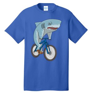 A Shark On A Bike Is A Fitness Beast Gift Tall T-Shirt