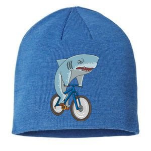 A Shark On A Bike Is A Fitness Beast Gift Sustainable Beanie