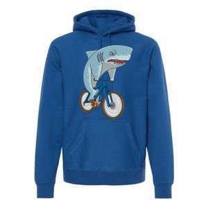 A Shark On A Bike Is A Fitness Beast Gift Premium Hoodie