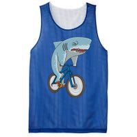 A Shark On A Bike Is A Fitness Beast Gift Mesh Reversible Basketball Jersey Tank