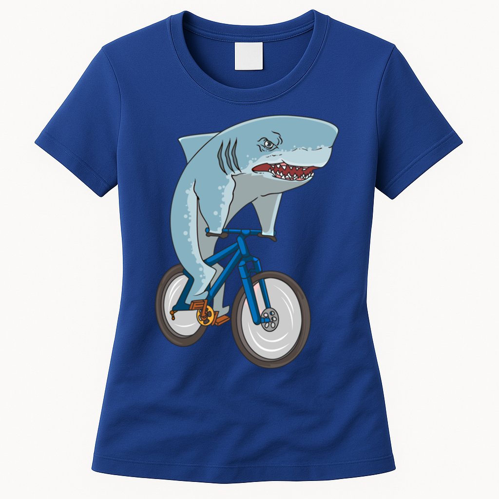 A Shark On A Bike Is A Fitness Beast Gift Womens T-Shirt