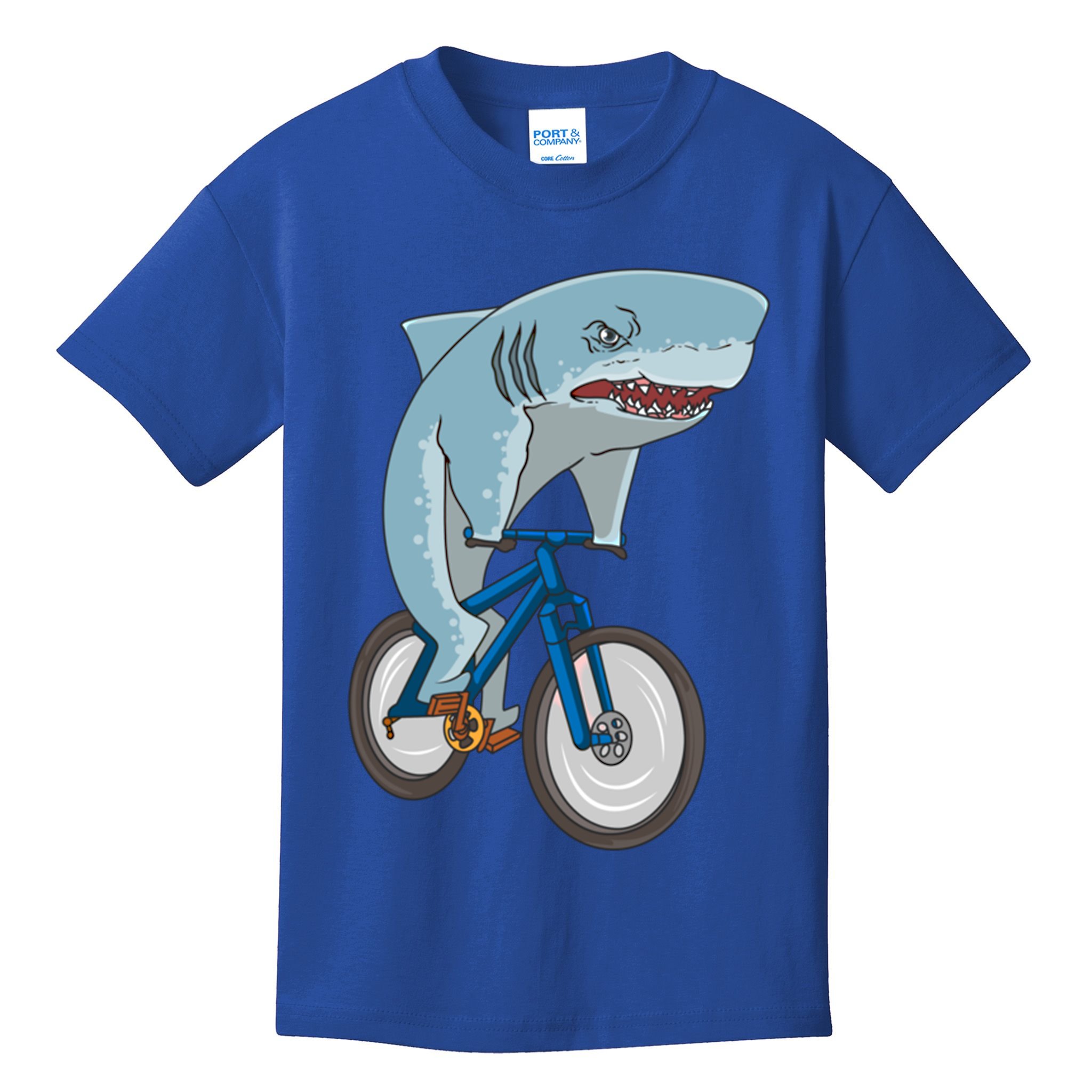 A Shark On A Bike Is A Fitness Beast Gift Kids T-Shirt