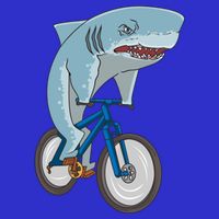A Shark On A Bike Is A Fitness Beast Gift Kids T-Shirt