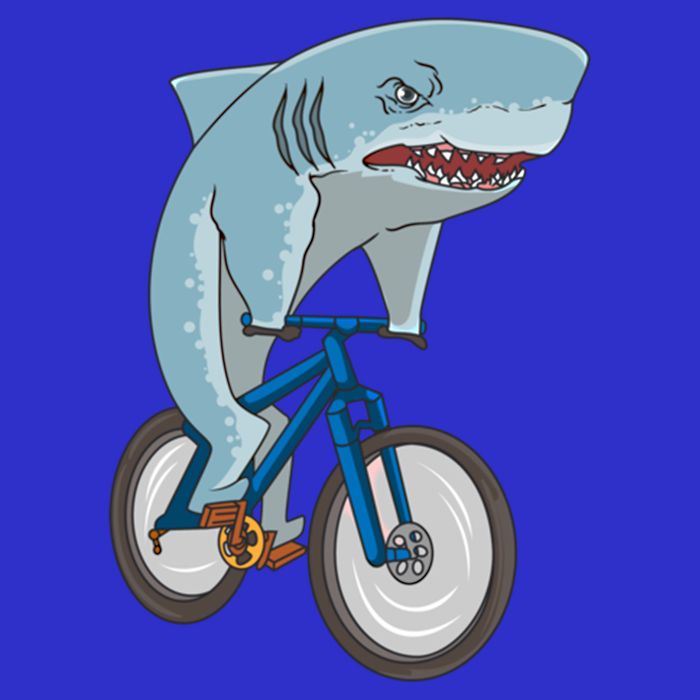 A Shark On A Bike Is A Fitness Beast Gift Kids T-Shirt