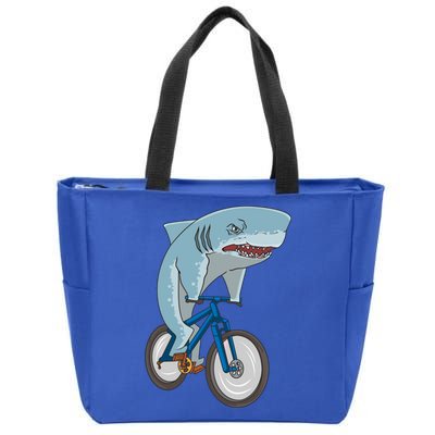A Shark On A Bike Is A Fitness Beast Gift Zip Tote Bag