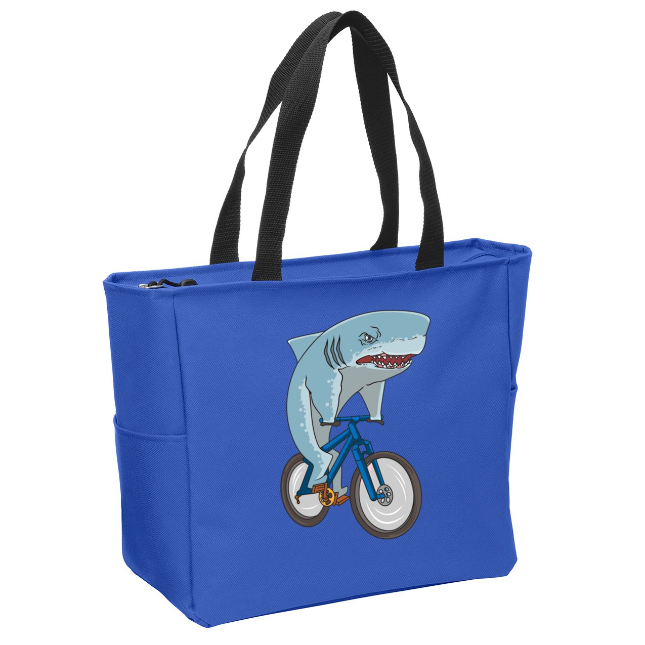 A Shark On A Bike Is A Fitness Beast Gift Zip Tote Bag