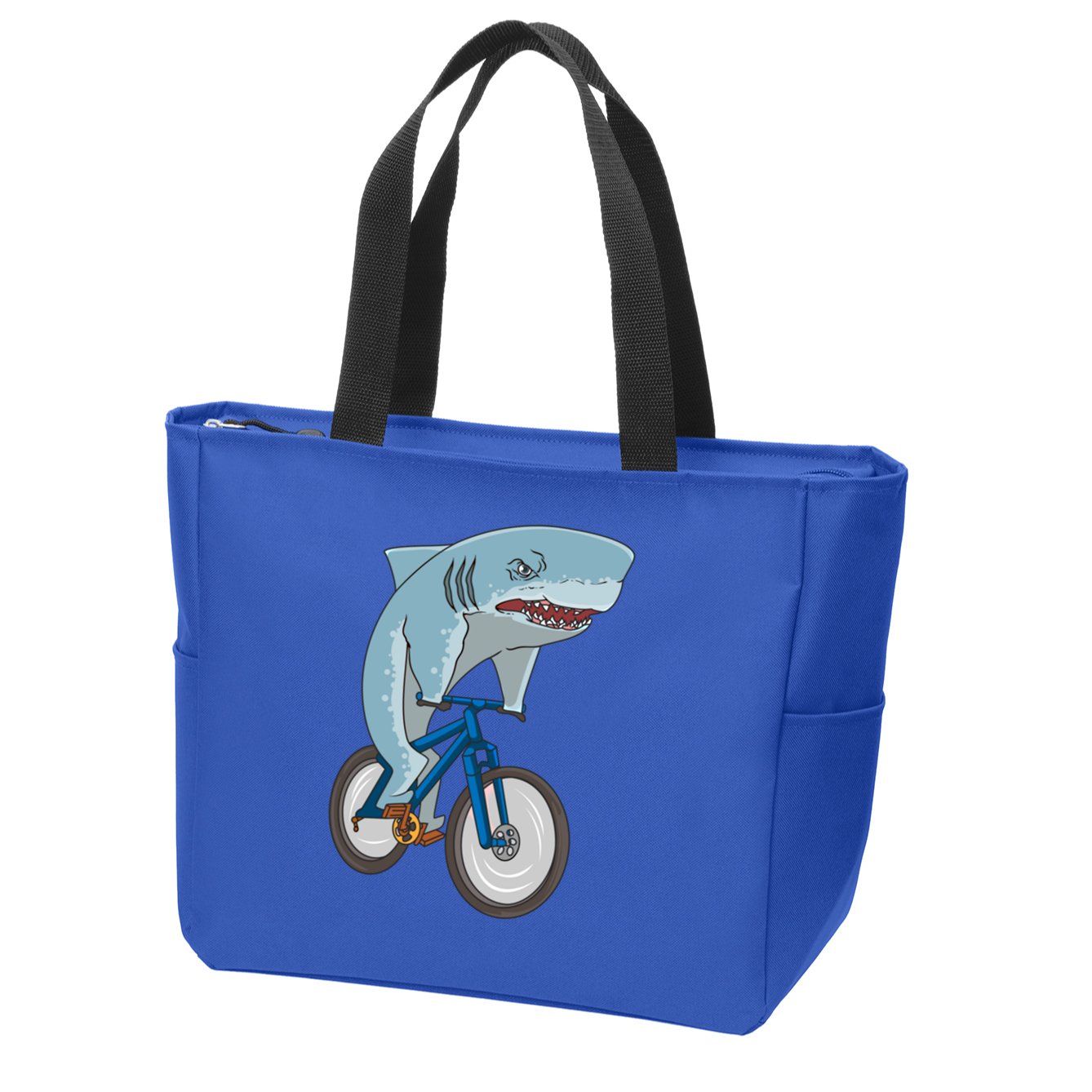 A Shark On A Bike Is A Fitness Beast Gift Zip Tote Bag
