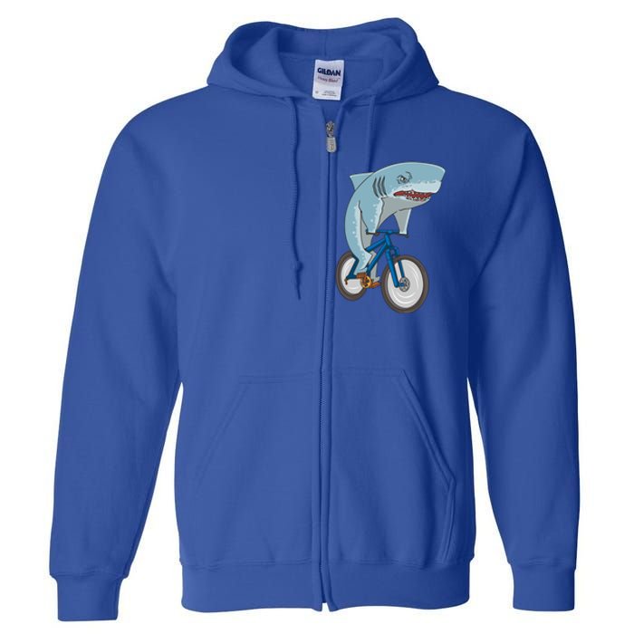 A Shark On A Bike Is A Fitness Beast Gift Full Zip Hoodie