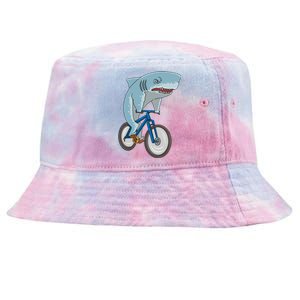 A Shark On A Bike Is A Fitness Beast Gift Tie-Dyed Bucket Hat