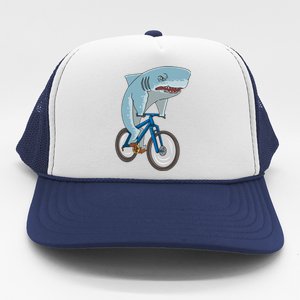 A Shark On A Bike Is A Fitness Beast Gift Trucker Hat