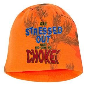 All Stressed Out And No One To Choke Kati - Camo Knit Beanie