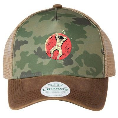 Astronaut Sleeping On Moon Legacy Tie Dye Trucker Hat