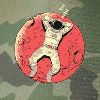 Astronaut Sleeping On Moon Legacy Tie Dye Trucker Hat