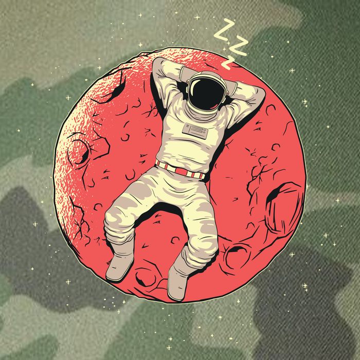 Astronaut Sleeping On Moon Legacy Tie Dye Trucker Hat