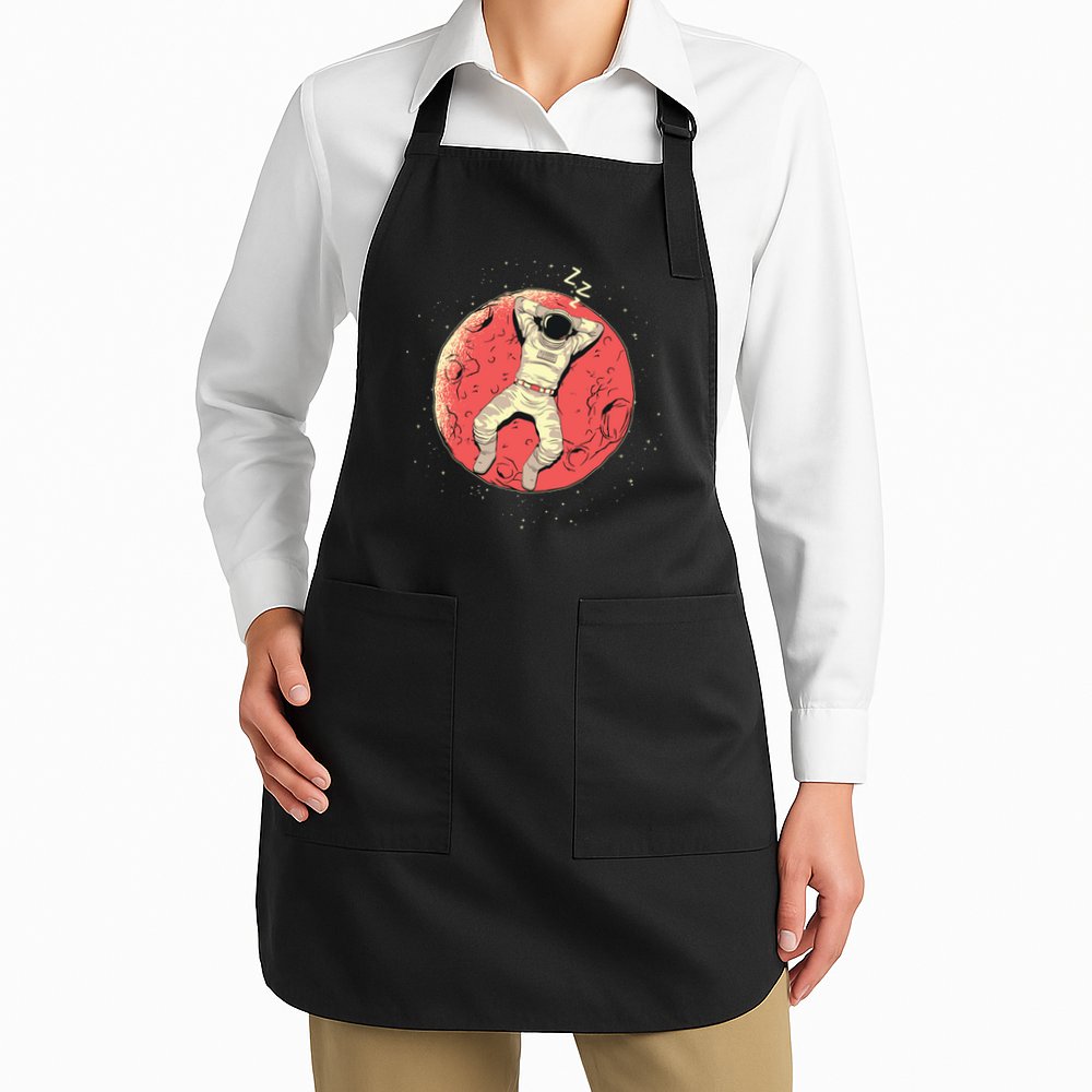 Astronaut Sleeping On Moon Apron