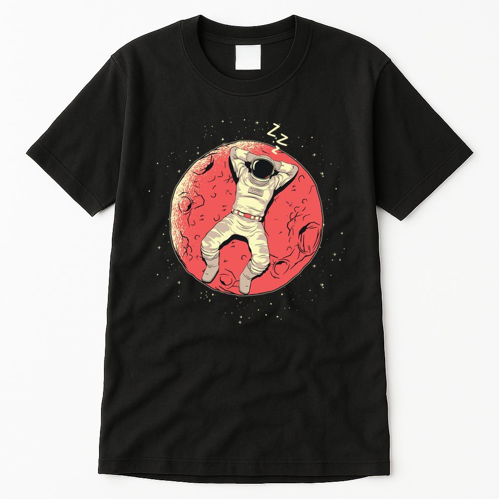 Astronaut Sleeping On Moon Tall T-Shirt