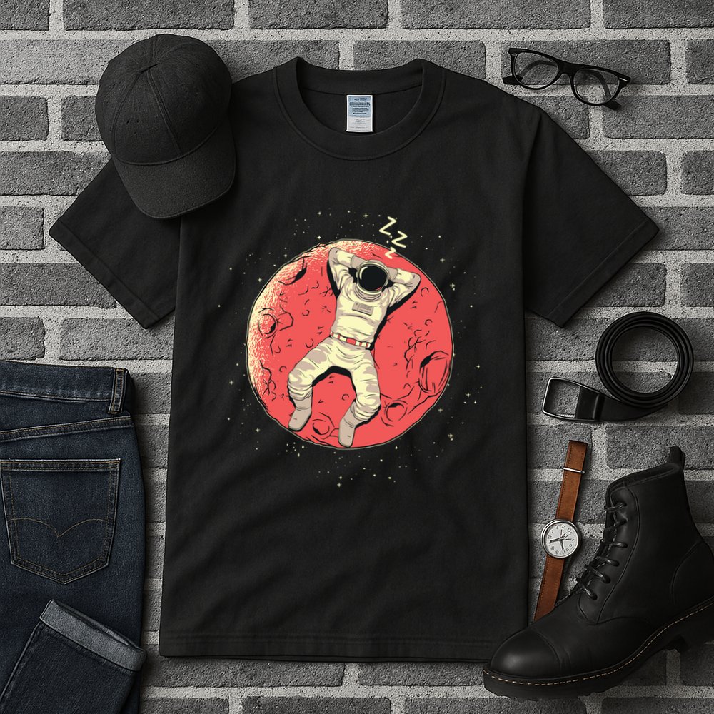 Astronaut Sleeping On Moon Tall T-Shirt