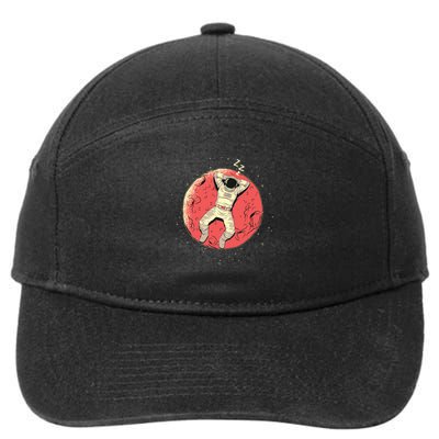 Astronaut Sleeping On Moon 7-Panel Snapback Hat