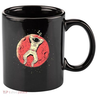 Astronaut Sleeping On Moon 11oz C Handle Ceramic Mug