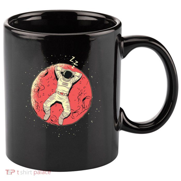 Astronaut Sleeping On Moon 11oz C Handle Ceramic Mug