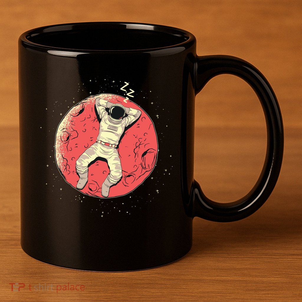 Astronaut Sleeping On Moon 11oz C Handle Ceramic Mug