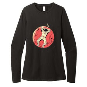 Astronaut Sleeping On Moon Womens CVC Long Sleeve Shirt