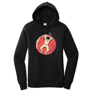 Astronaut Sleeping On Moon Women's Pullover Hoodie