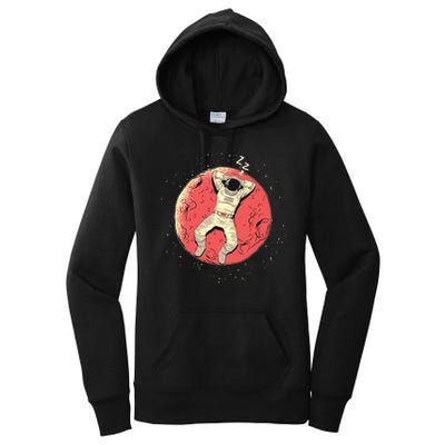 Astronaut Sleeping On Moon Women's Pullover Hoodie