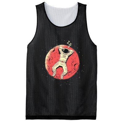 Astronaut Sleeping On Moon Mesh Reversible Basketball Jersey Tank