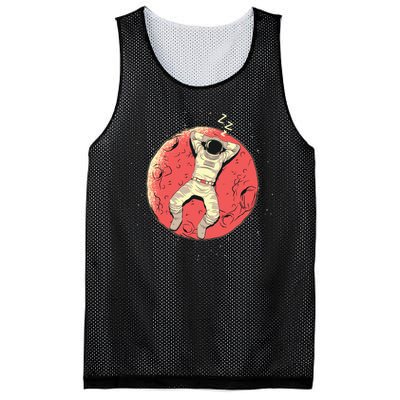 Astronaut Sleeping On Moon Mesh Reversible Basketball Jersey Tank