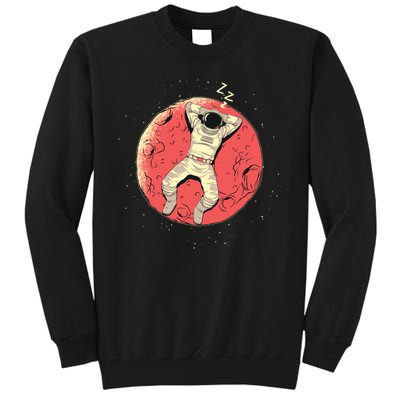 Astronaut Sleeping On Moon Tall Sweatshirt