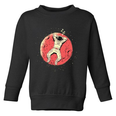 Astronaut Sleeping On Moon Toddler Sweatshirt