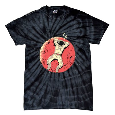 Astronaut Sleeping On Moon Tie-Dye T-Shirt