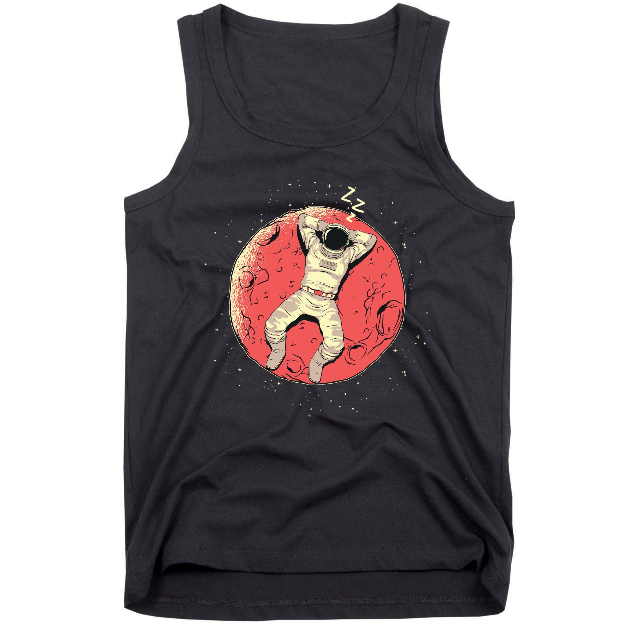 Astronaut Sleeping On Moon Tank Top