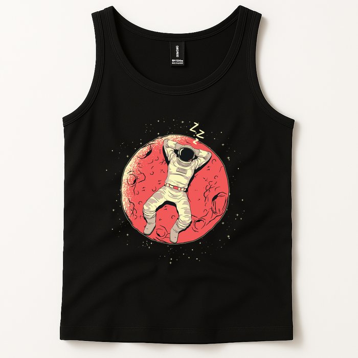 Astronaut Sleeping On Moon Tank Top