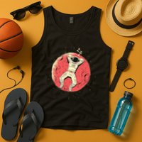 Astronaut Sleeping On Moon Tank Top