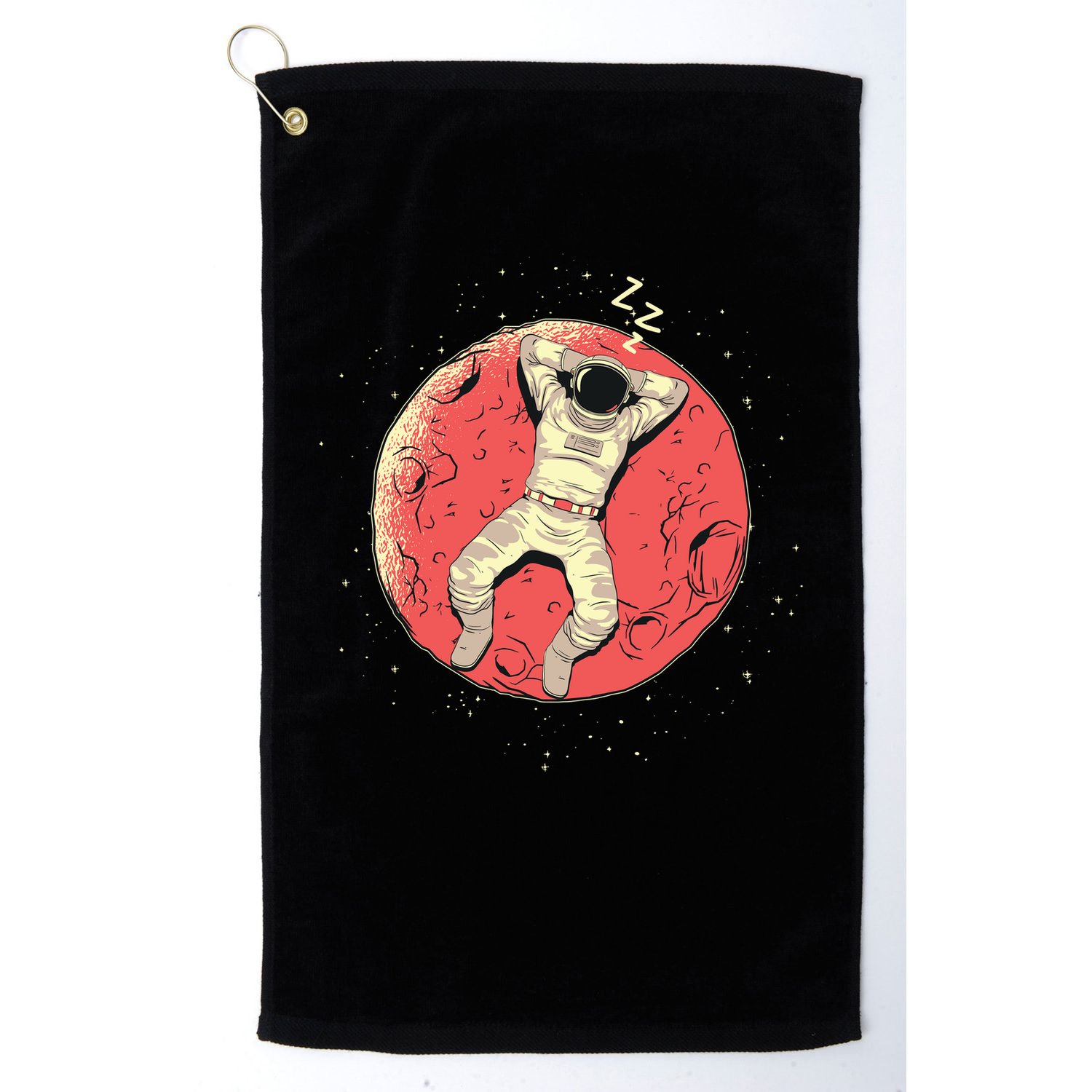 Astronaut Sleeping On Moon Golf Towel
