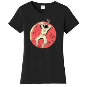 Astronaut Sleeping On Moon Women's T-Shirt