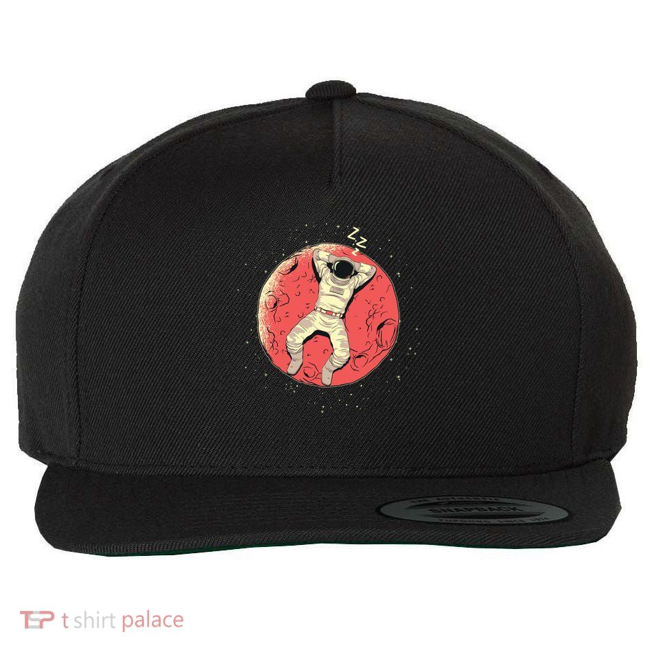 Astronaut Sleeping On Moon Wool Snapback Cap
