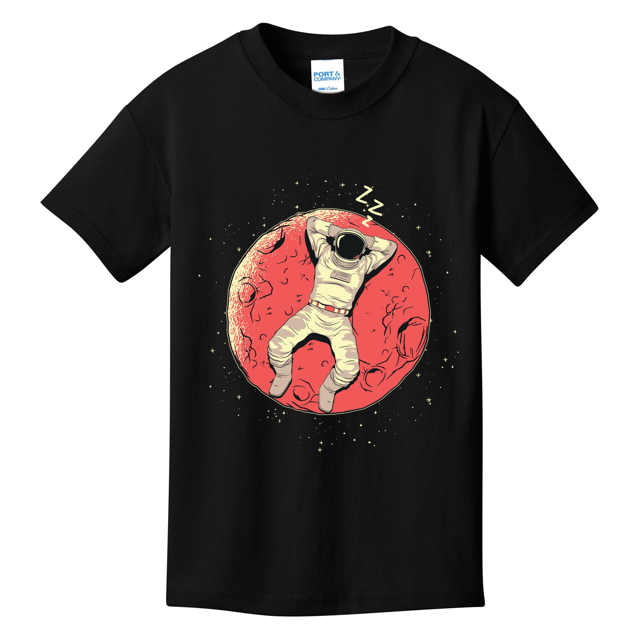 Astronaut Sleeping On Moon Kids T-Shirt