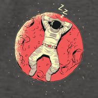 Astronaut Sleeping On Moon Vector Backpack
