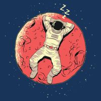 Astronaut Sleeping On Moon Infant Baby Jersey Bodysuit
