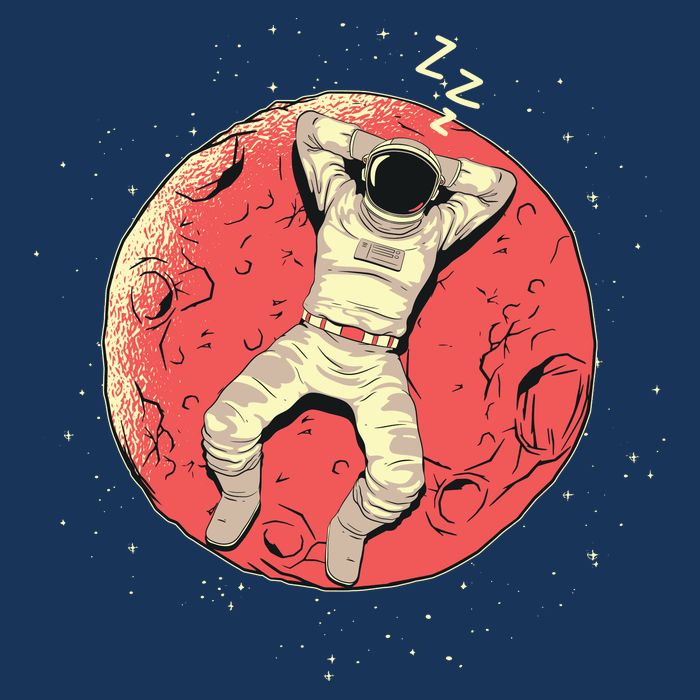 Astronaut Sleeping On Moon Infant Baby Jersey Bodysuit
