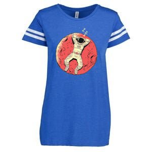 Astronaut Sleeping On Moon Enza Ladies Jersey Football T-Shirt