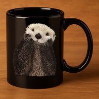 Adorable Sea Otter Gift 11oz C Handle Ceramic Mug