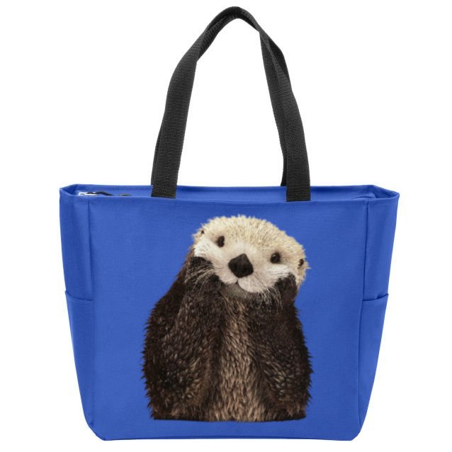 Adorable Sea Otter Gift Zip Tote Bag