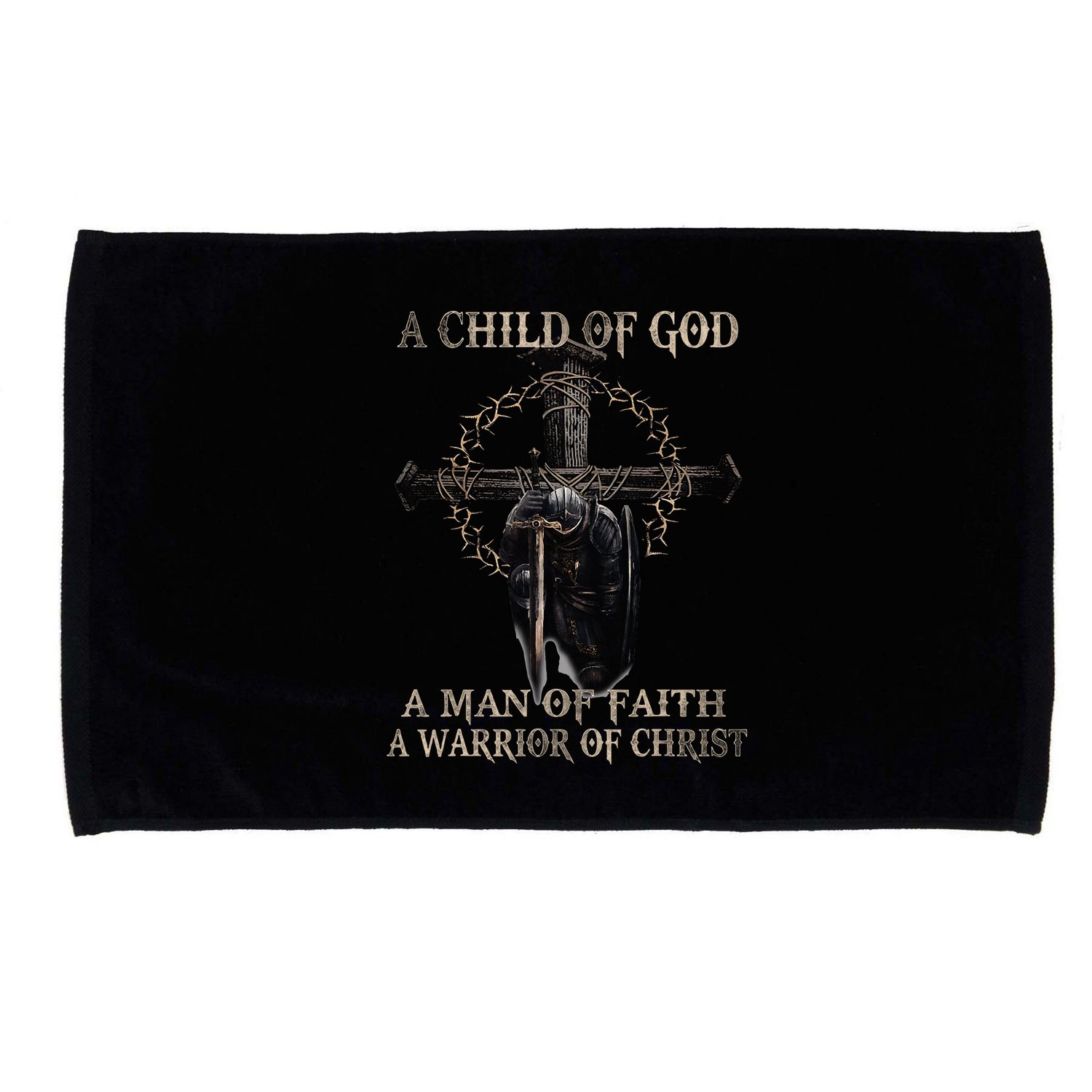 A Son Of God A Man Of Faith A Warrior Of Christ Christian Microfiber Hand Towel