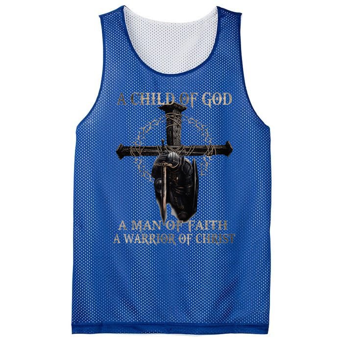 A Son Of God A Man Of Faith A Warrior Of Christ Christian Mesh Reversible Basketball Jersey Tank