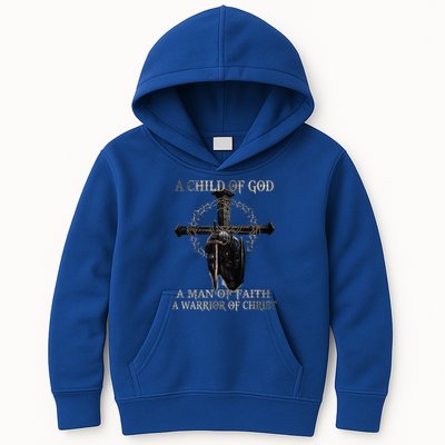 A Son Of God A Man Of Faith A Warrior Of Christ Christian Kids Hoodie